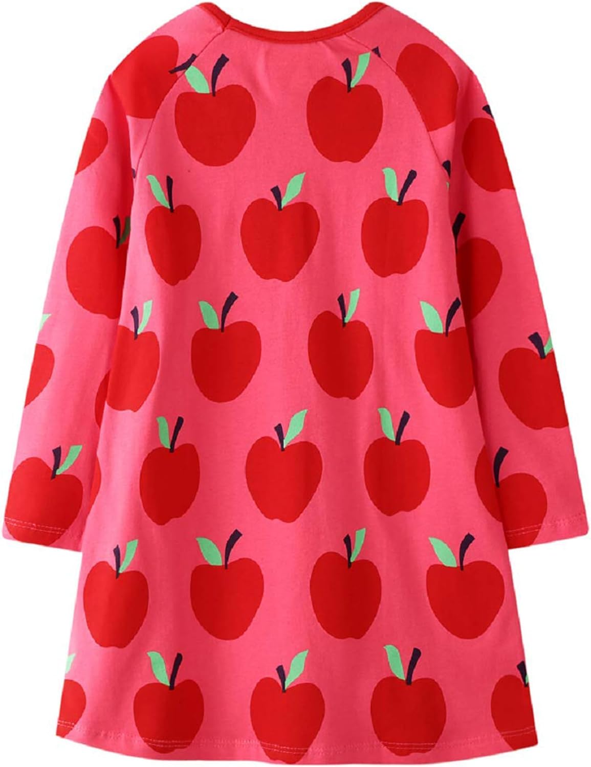 Hongshilian Girls Cartoon Dress Applique Party Dresses Casual Jersey Cotton Long-Sleeved - Image 4