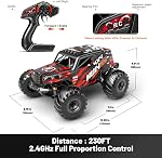 YESHIN Voitures RC Échelle 1:14 pour Adultes, Camion Télécommandé Tout-Terrain Étanche 4X4 avec 2 Batteries Rechargeables, Véhicule Électrique Étanche 40 km/h pour Neige, Sable, Plage et Surfaces Rocheuses