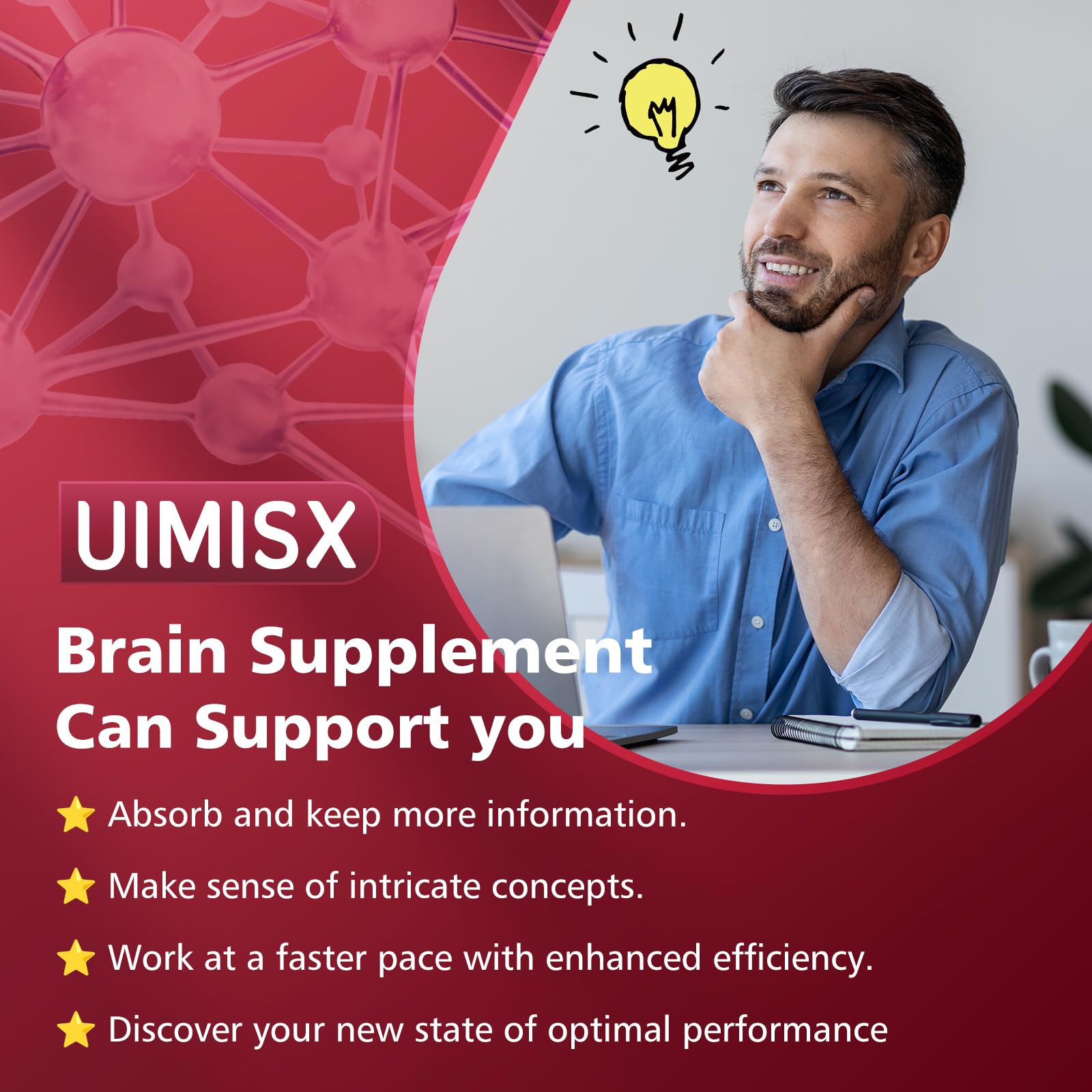 Brain Supplements for Memory and Focus - Nootropic Brain Supplement with Alpha GPC, Lion's Mane, Bacopa & L-Theanine for Cognitive Function, Mental Clarity, Brain Health Supplements for Adults — Amazon image 4