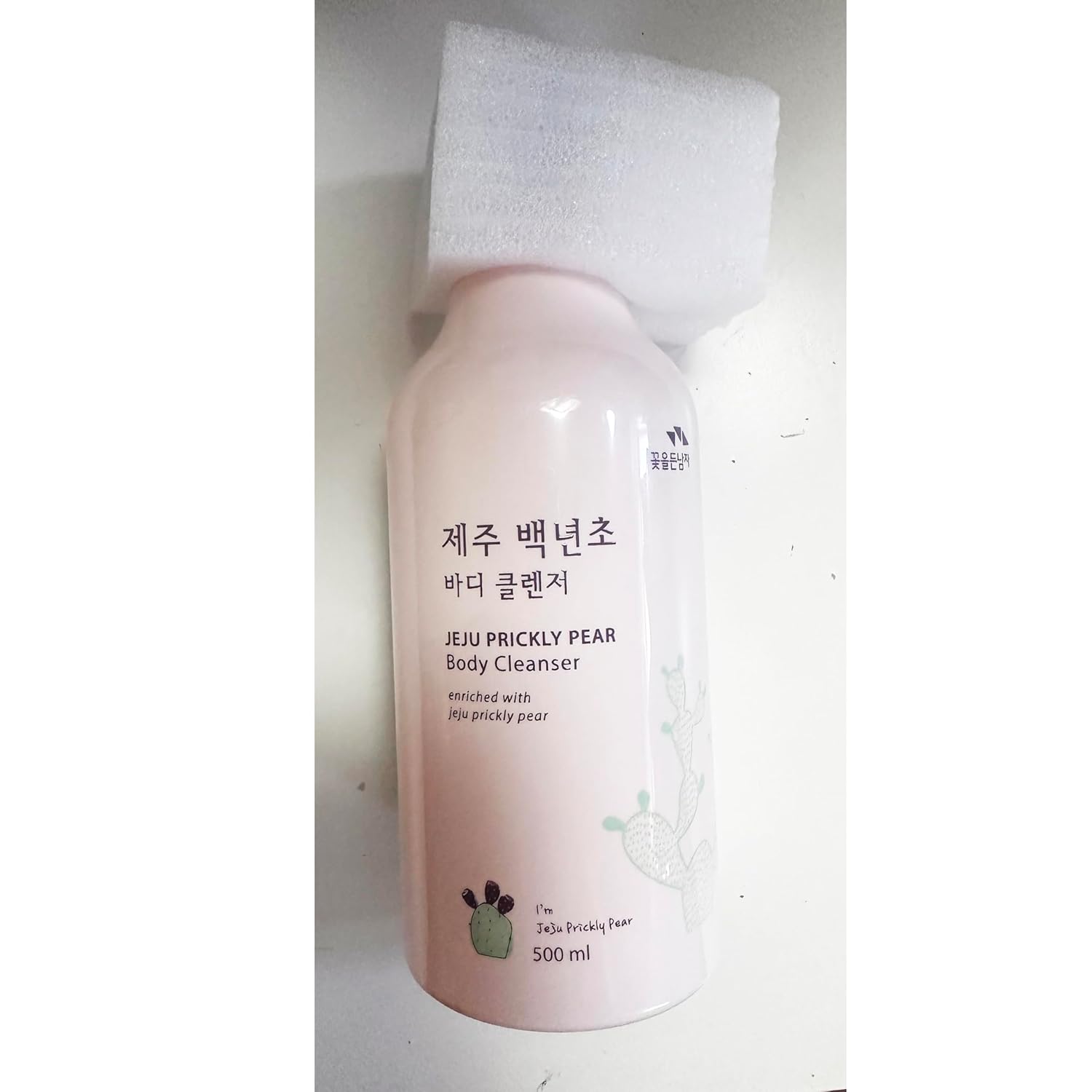 1 PC Prickly Pear Skin Cleanser, Moisturizing Purifying Relieving Dry Bath Cleanser Shower Gel Skin Wash, 500ml, Pink
