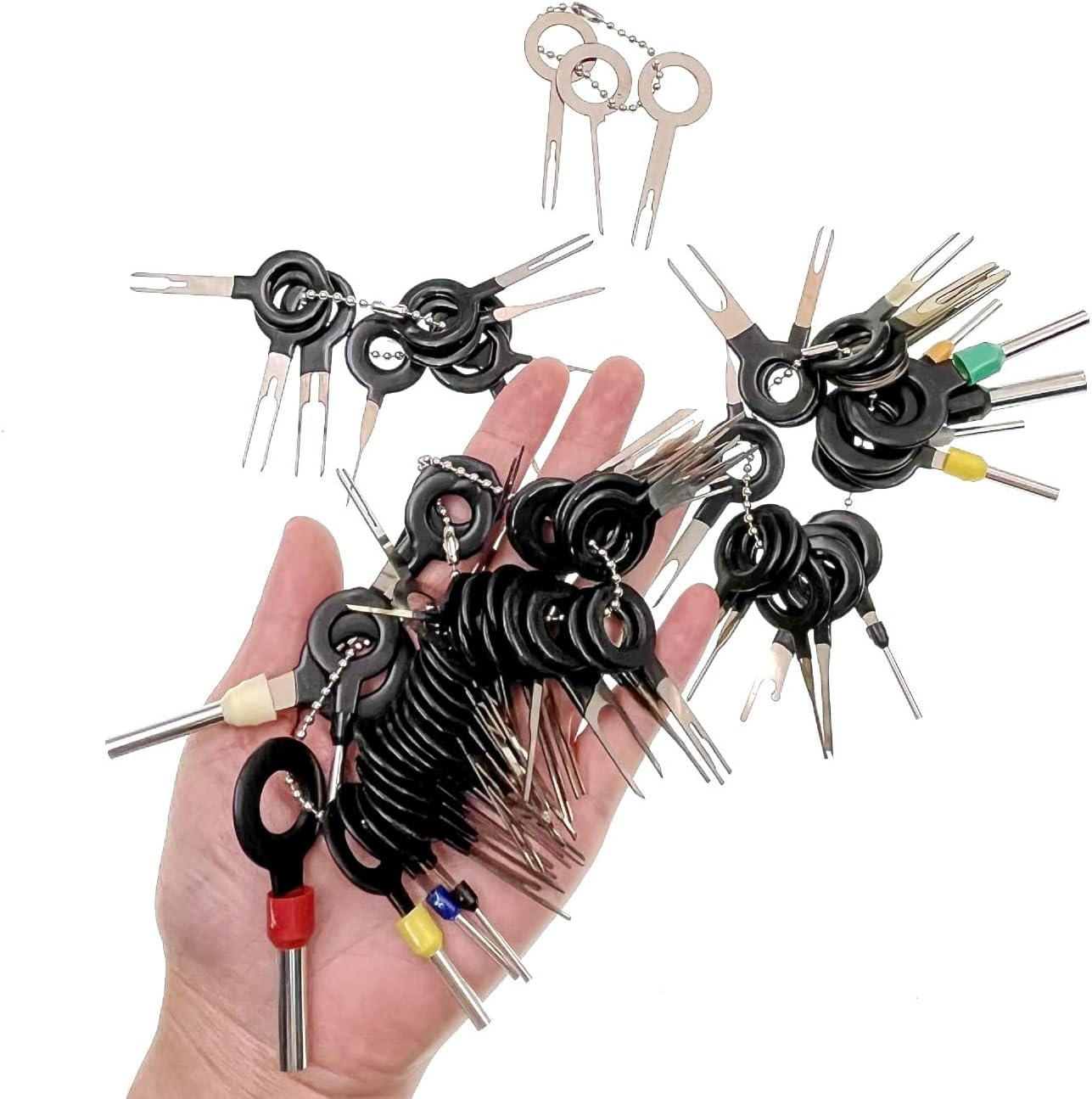 JZK 73 pcs Terminal Removal Tool kit, Electrical Connector Terminal pin Remover Key depinning Set, car Electrical Wiring Crimp Connector pin Extractor/Puller - Image 4