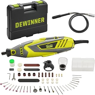 DEWINNER 156pcs Outils Rotatifs Multifonction,135W Mini Outil Rotatif Electrique,Mandrin Universel, Idéal pour Découper, Graver, Poncer, Percer, Meuler, polissage