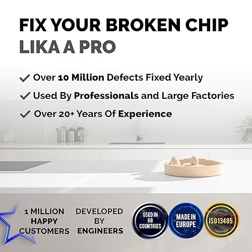 Miniatura 2 de Kit de reparación de granito, mármol y porcelana (transparente, negro y acrílico), ideal como kit de reparación de encimera de cuarzo, funciona muy