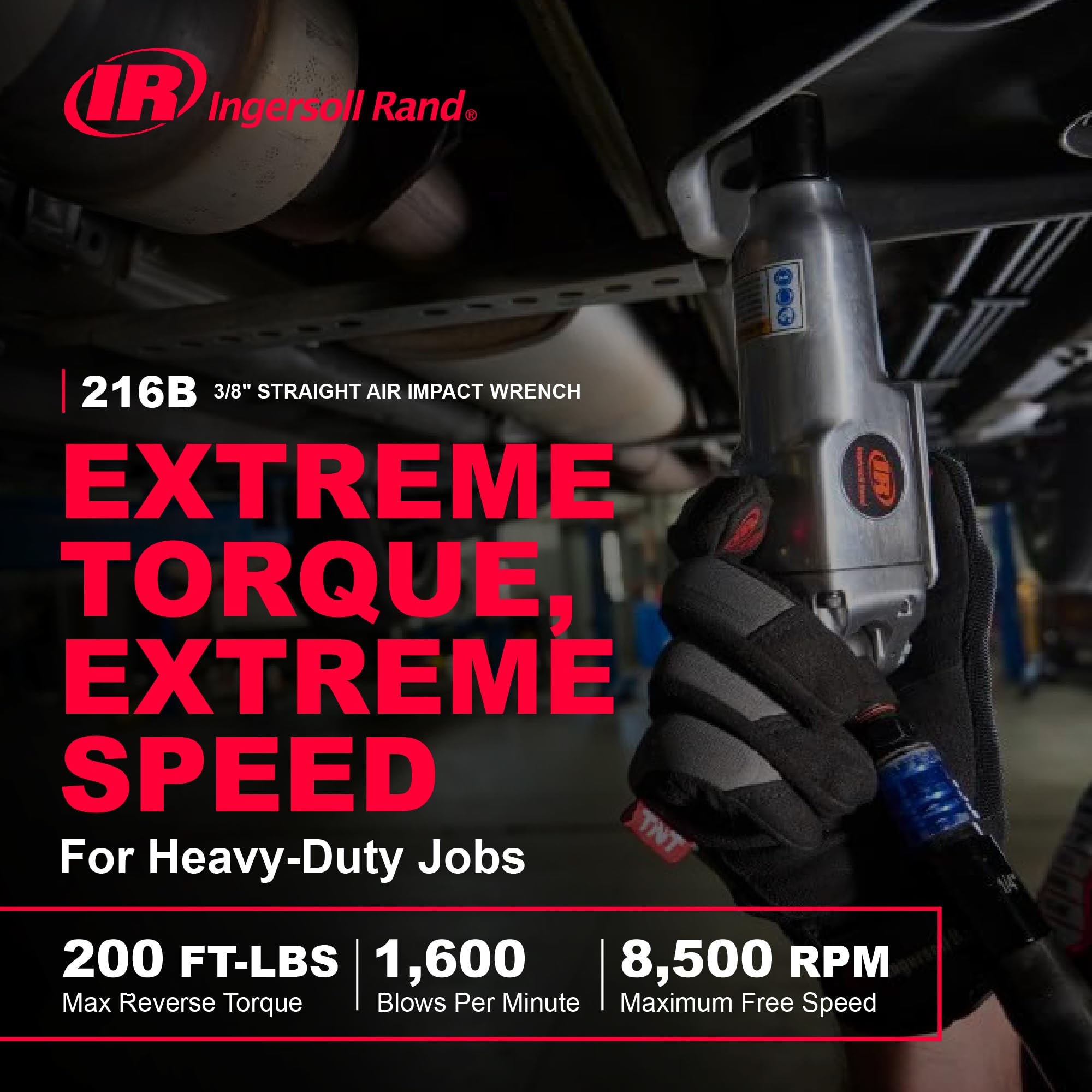 Ingersoll Rand 216B Air Impact Wrench - 200 ft-lbs Torque -2