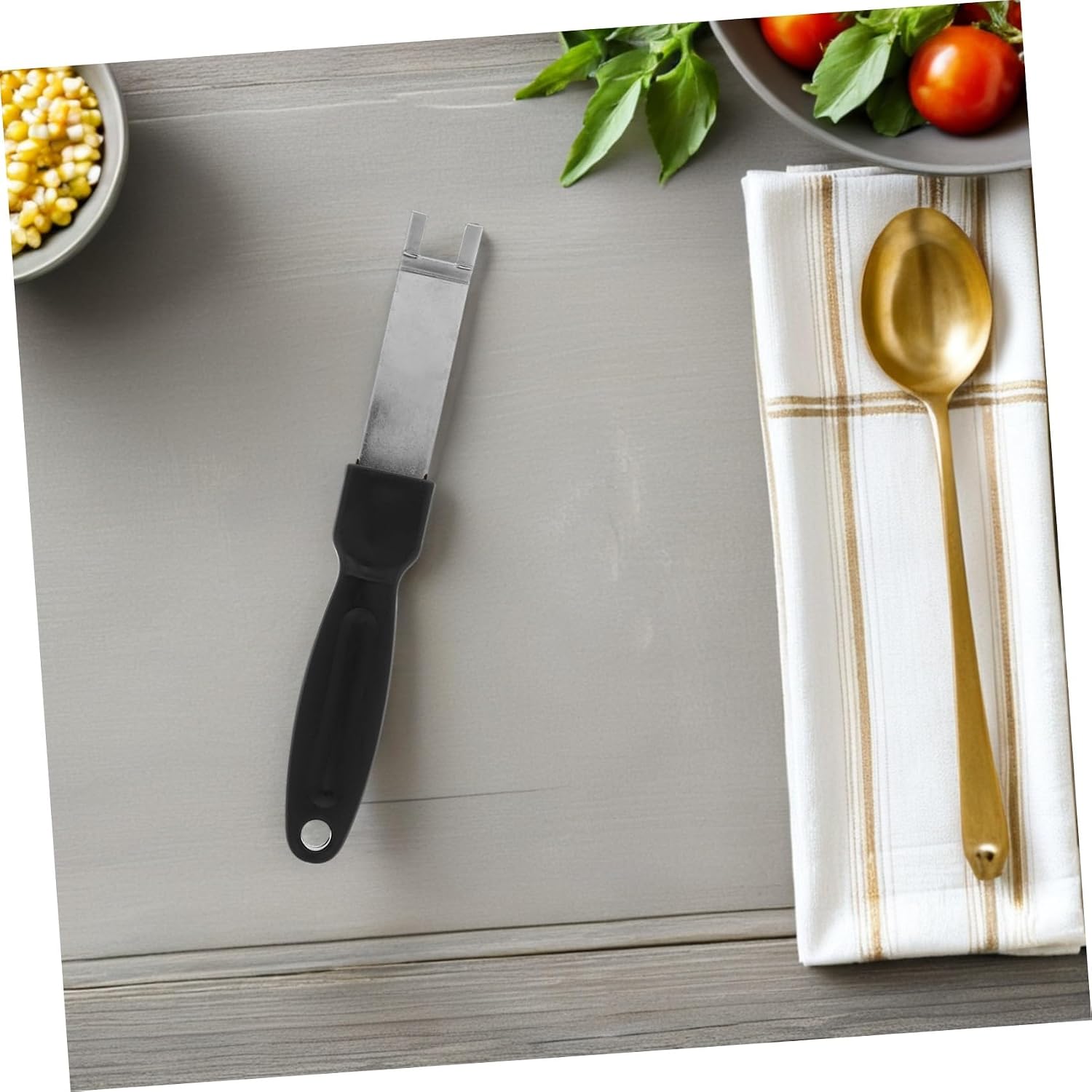 6 Piece Stainless Steel Grill Grate Lifter Tool with Black Handle