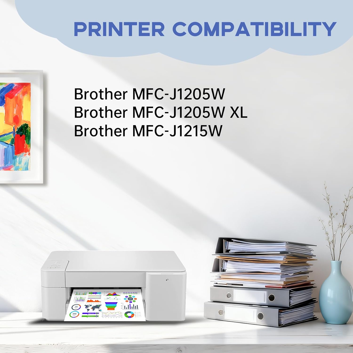 Miss Deer LC404 Ink Cartridges Combo Pack Compatible Replacement for Brother LC404 LC-404,Work for MFC-J1205W MFC-J1215W MFC-J1205W XL Printer,8-Pack
