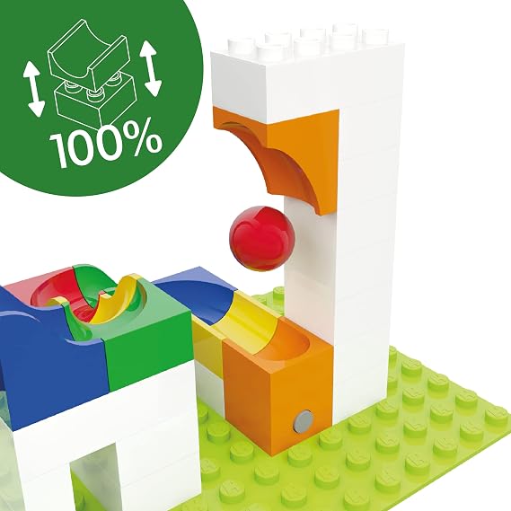 Hubelino Marble Run - 41-Piece Catapult Expansion Set - The Original! Made in Germany! - Certified and Award-Winning Marble Run