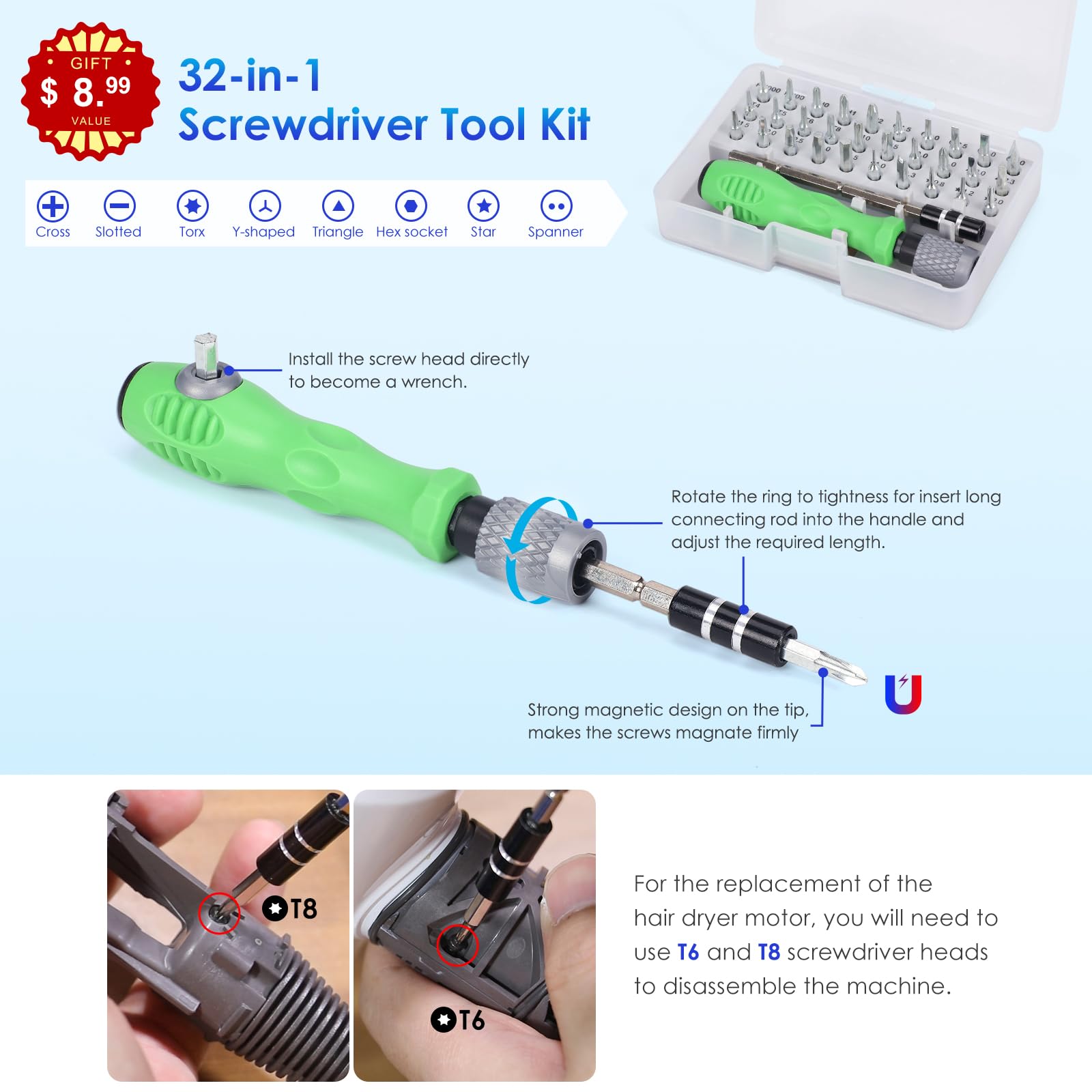 Amazon.com: Hair Dryer Motor Kit Compatible with Supersonic Hair
