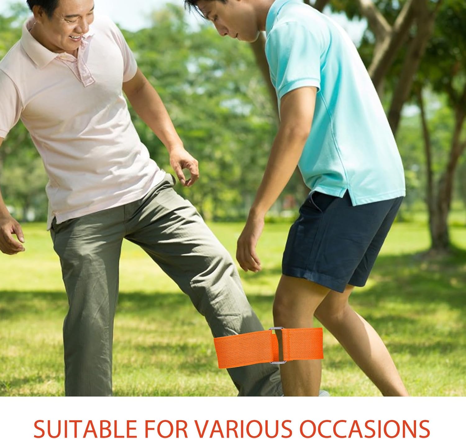 5pcs 3 Legged Elastic Tie Rope Race Bands for Kids Adults Birthday Holiday Halloween Christmas Carnival Party Field Day Outdoor Relay Race Family Games Team Building