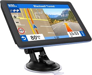 HINYFVOZ 7" GPS for Car Truck RV: 2026 Maps, Lifetime Free Updates, Custom Routing, Voice Guidance & Safety Alerts