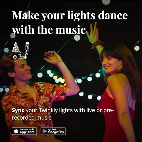 Miniatura 8 de Twinkly Música, sensor de sonido para luces LED, Bluetooth y sensor Wi-Fi para sincronizar con música y luces inteligentes a través de la