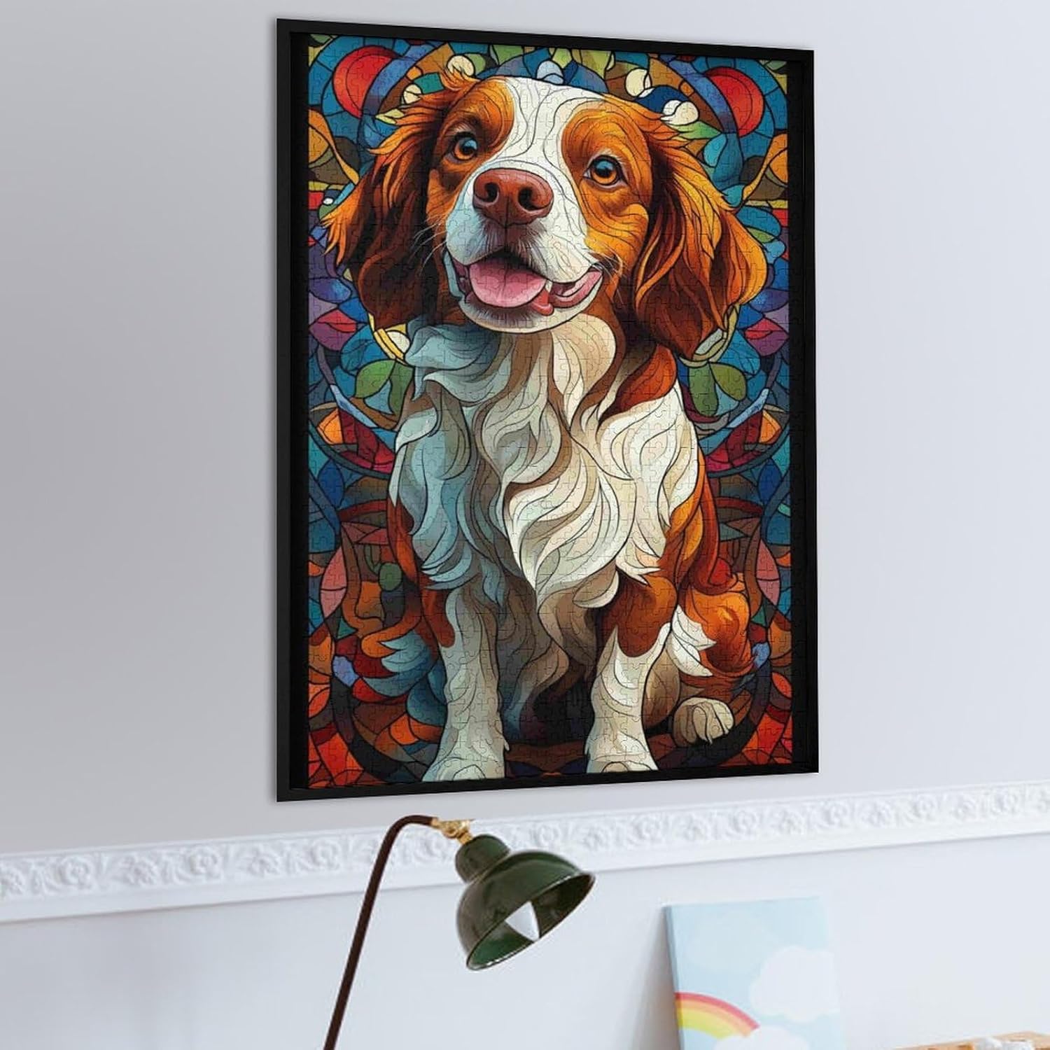 1000 Piece Wood Jigsaw Puzzles for Adults English Springer Spaniel Dogs Wood Puzzles for Adults Games Family Education Toys Gifts