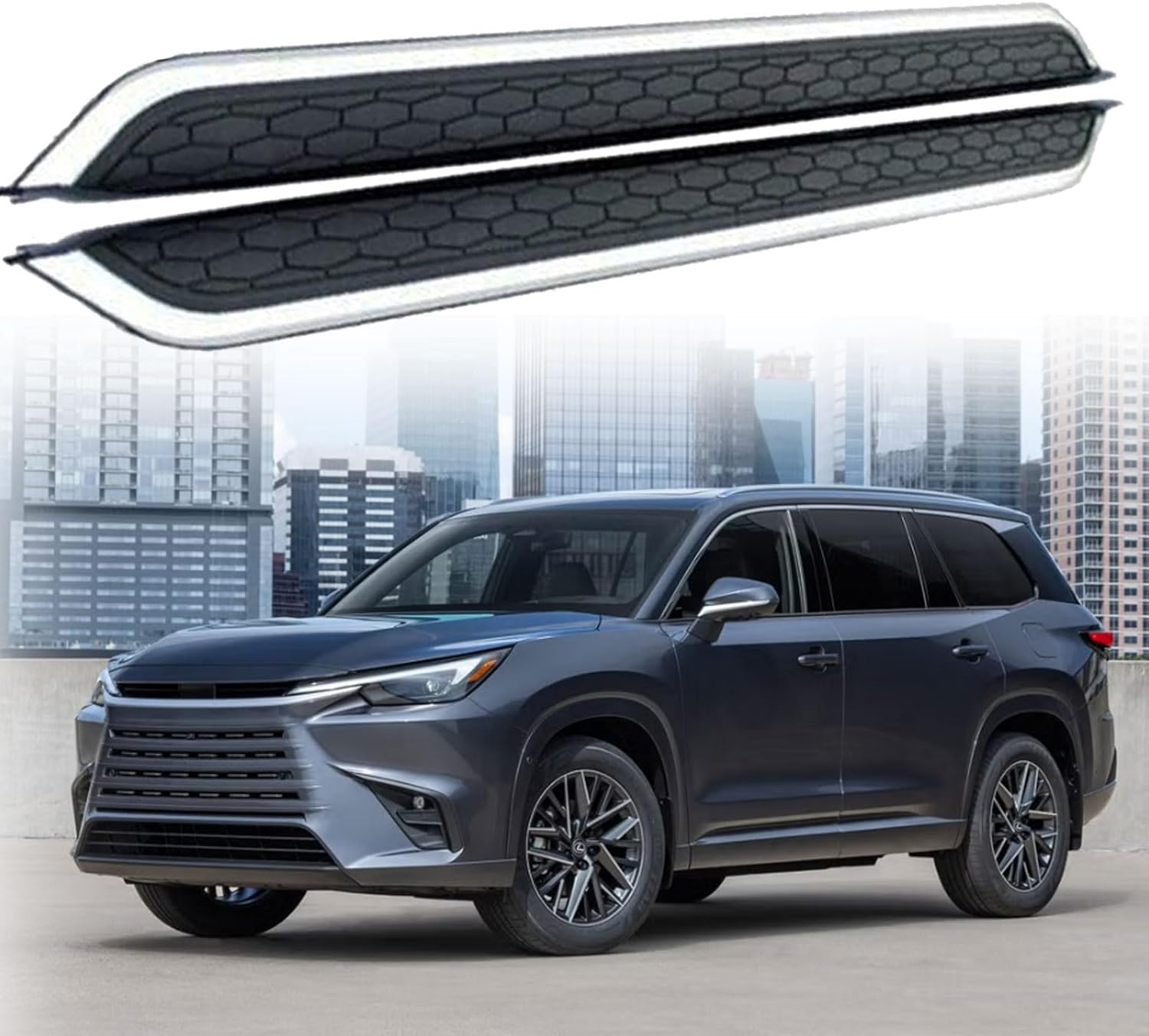 2PCS Running Board Compatible with Lexus TX 350 500h 550h 2024 2025 2026 Aluminum Side Step Running Boards Nerf Bar Pedal with Brackets