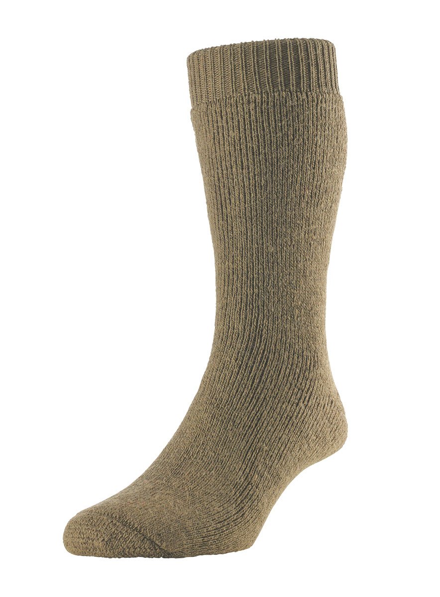 HJ Hall Men's and Women's 1 Pair ProTrek Rambler Wool Walking Socks 11.5-13 Unisex Olive