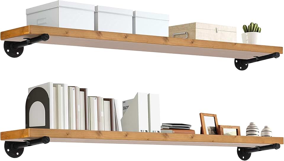 48 inch black floating shelf