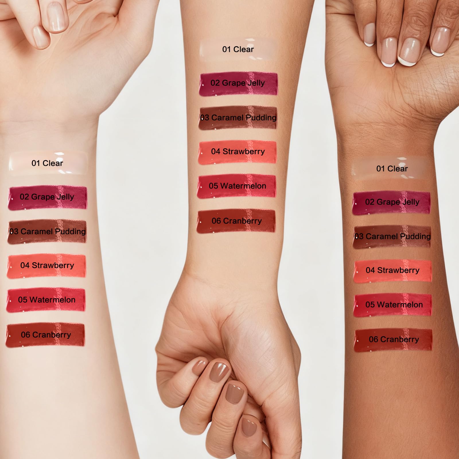 UCANBE Butter Lip Gloss: Nawilżająca i odżywcza pomadka do ust, metalowa końcówka, lekka, nieprzywierająca, miękka, błyszcząca (01 Transparent)