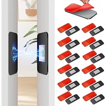 PHIXBEAR 12 Pack No Drill Magnetic Cabinet Door Catch, Ultra Thin Cabinet Door Magnets for Closure, Heavy Duty Adhesive Latches for Kitchen, Drawer, Wardrobe, and RV