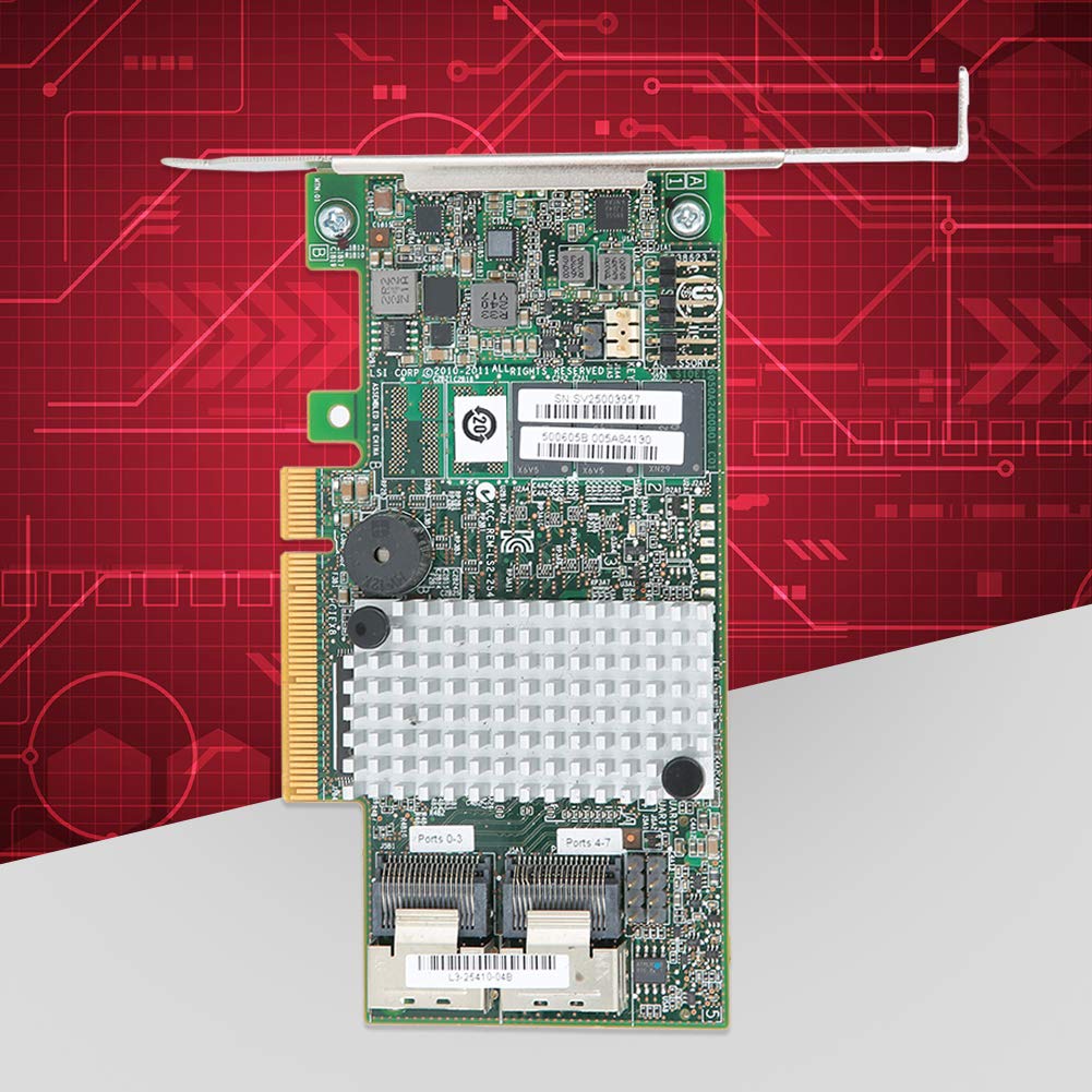 Scheda Raid Dual-Core LSI 2208, Scheda Controller Raid di Controllo Principale, 8 Porte SATA + SAS Interne, Supporto per Raid 0/1/5/6, 6 GBps 512M Raid