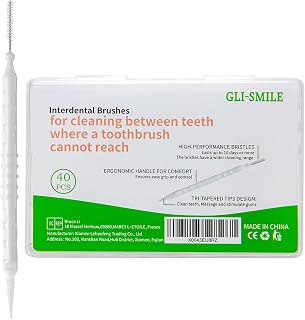 Toothpicks Interdental Brushes Picks,Double-Ended Soft Bristle Dental Floss Picks Brushpicks Teeth Cleaning Tool Portable Oral Care Tooth Picks 40PCS