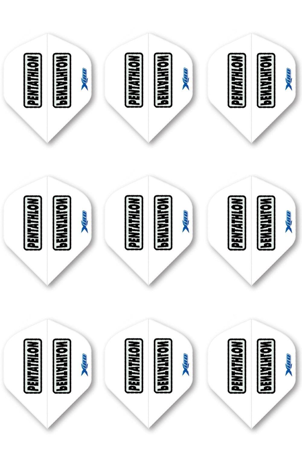 Pentathlon X180 Super Thick Standard Dart Flights (White, 3 Sets)