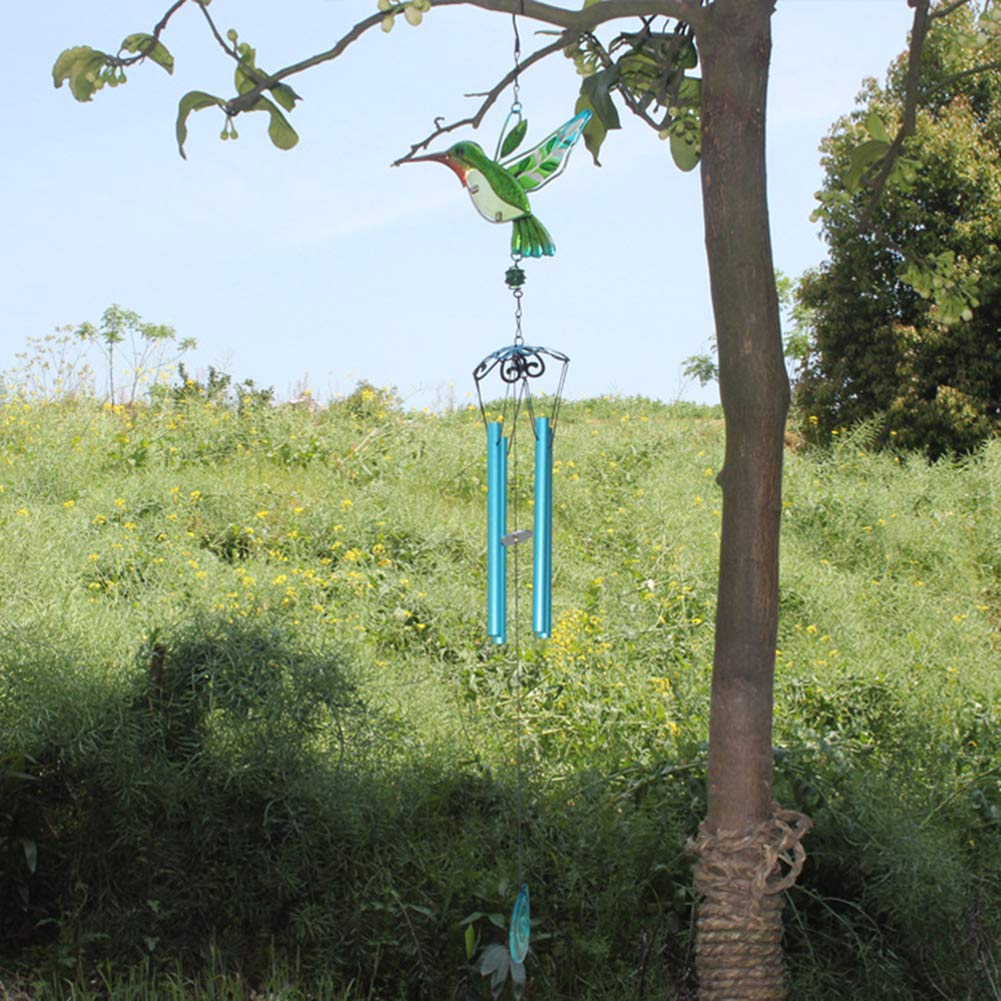 Decorazione Giardino Finestra 3 Campane A Vento Giapponesi In Vetro - Colori Rosa, Rosso E Blu, 40-42 Cm, Con Bigliettini Per Benedizioni Carillon Vento Colorati