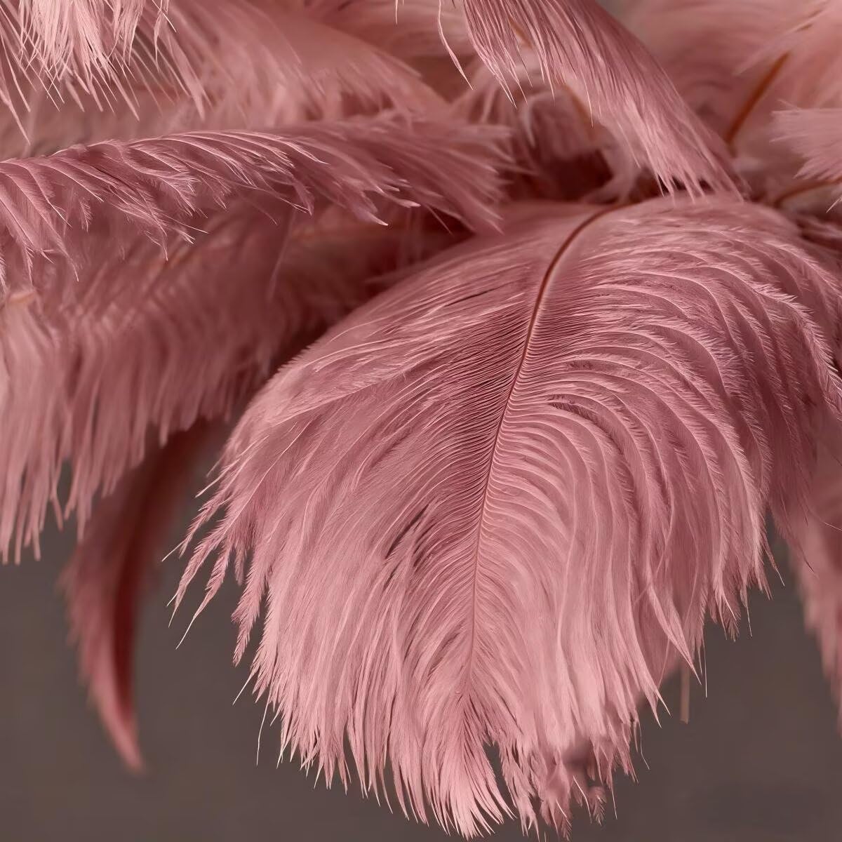 Feder-Kronleuchter, Bohnenpaste-Farbe-Flauschiger Lampenschirm Modernes LED-Pendelleuchte 6-Lichter 4500K, Naturel Feder-Deckenleuchte, für Wohnzimmer Schlafzimmer Kinderzimmer Creative Decor, φ-100cm