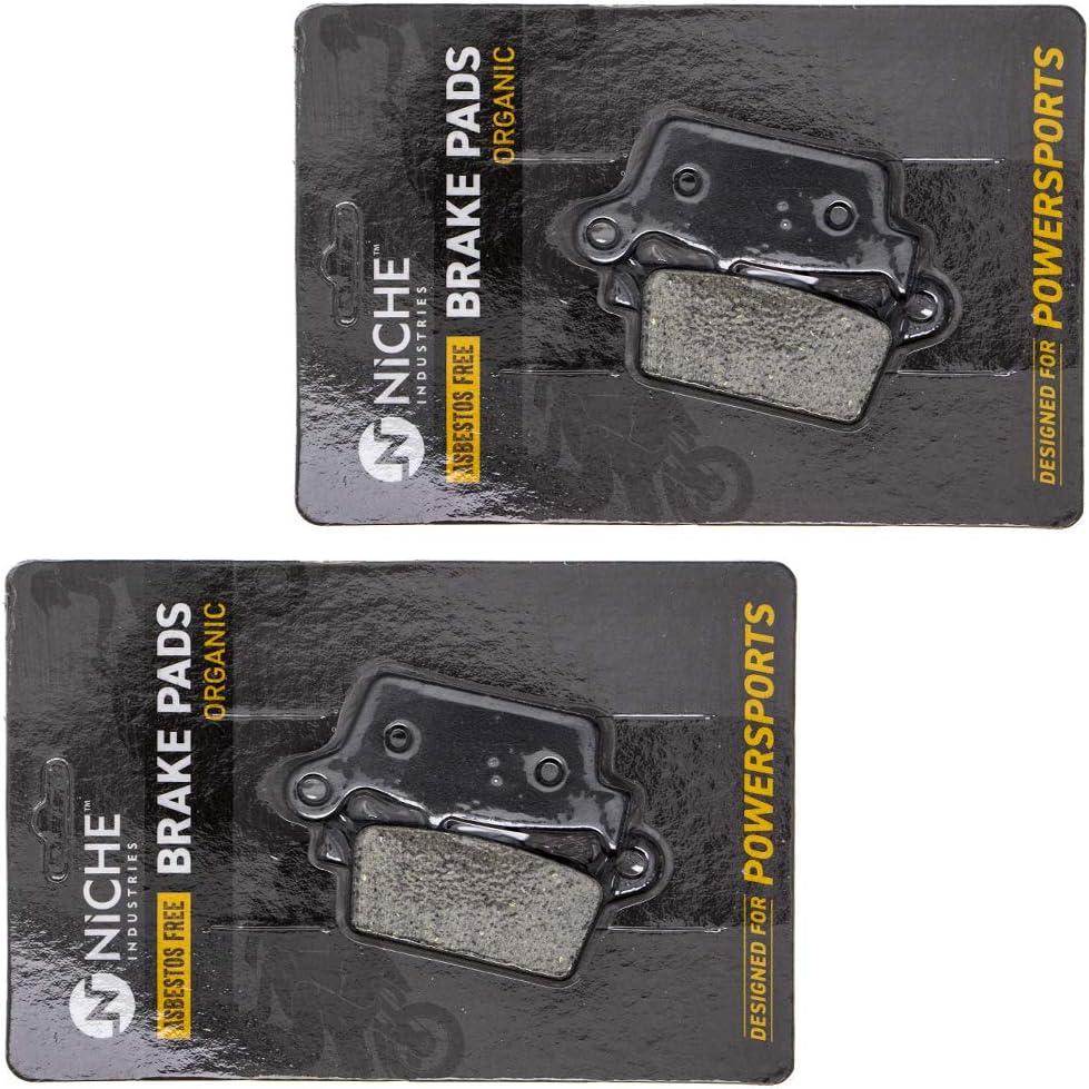 NICHE Brake Pad Set for Suzuki DRZ400 Kawasaki KX250 KX125 KLX250 Honda CR250R Yamaha YZ426F Rear Organic 4 Pack