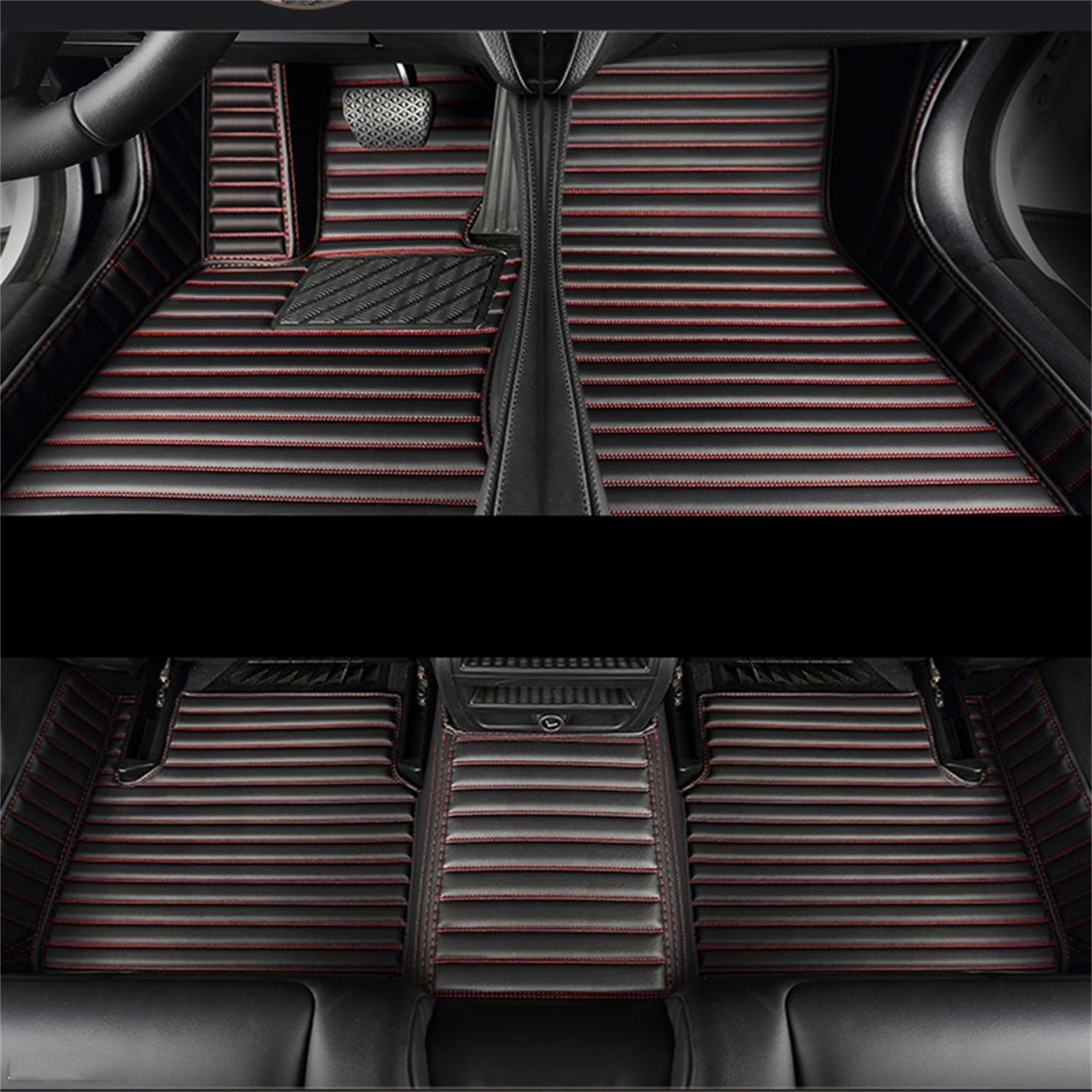 Full Coverage Car Mats for Lexus LS430 2000-2006,Anti-Slip Waterproof Durable Carpet Mat Car Interior Accessories,A/Black+Red