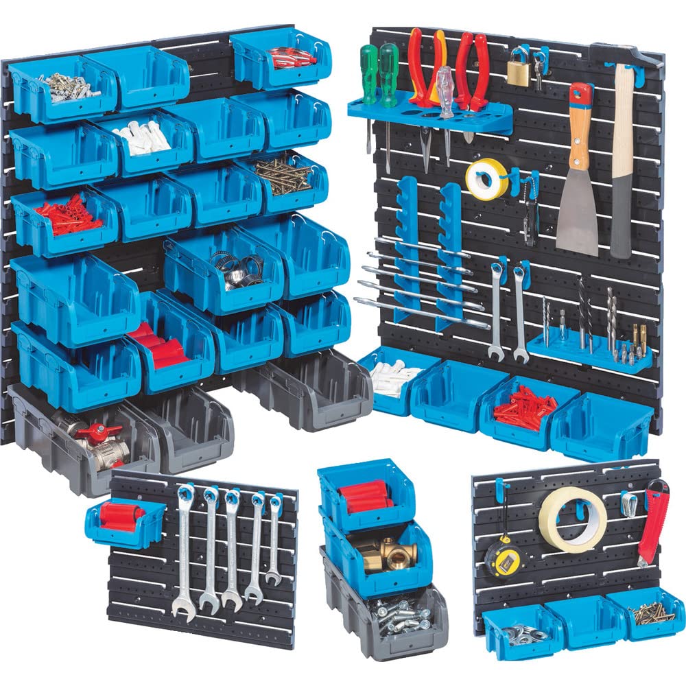 Porte-outils en tôle d'acier Allit robuste, rangement métal autoportant
