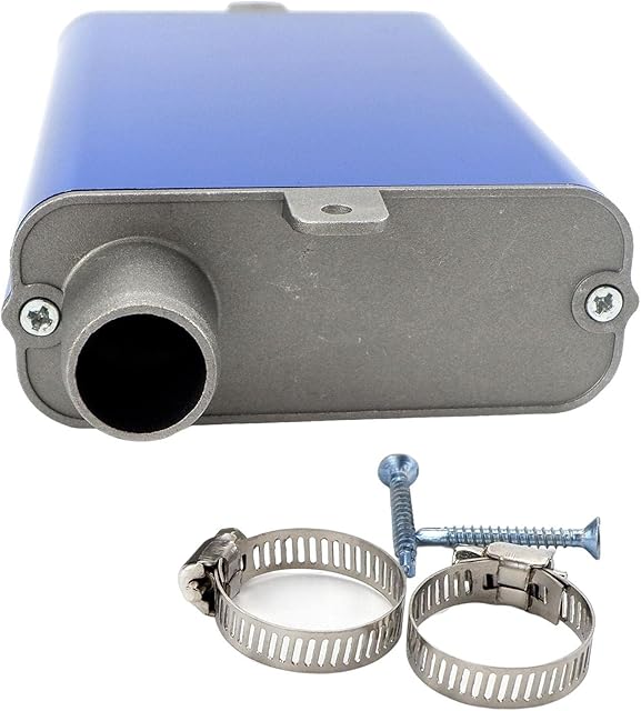 Veeteah Exhaust Silencer | 24mm Upgraded Aluminum Alloy Generator Silencer | Corrosion-resistant Exhaust Muffler Silencer Pipe for Reducing Parking Heater Exhaust Pipe Noise