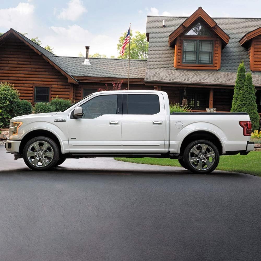 FE-F15015-SCC Painted Body Side Molding Compatible with Ford F-150 (Star White Metallic TRI-Coat (AZ), One Size)