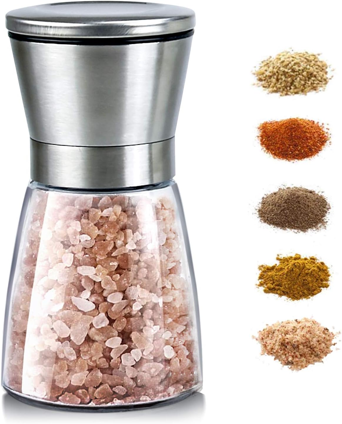 Abdodar Premium Stainless Steel Salt and Pepper Grinder - Lovely Salt and Pepper Shakers with Adjustable Coarseness - Salt Grinders and Pepper Mill Shaker