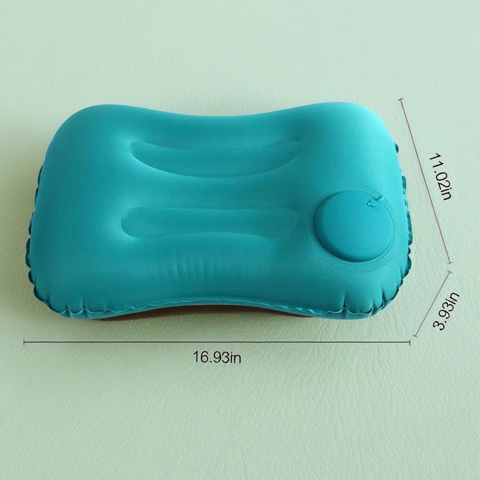 Lot de 2 coussins gonflables de voyage gonflables à la main - Oreiller gonflable pour le cou - Oreiller gonflable pour le camping - Oreiller gonflable de camping - Oreiller de taille gonflable pour le