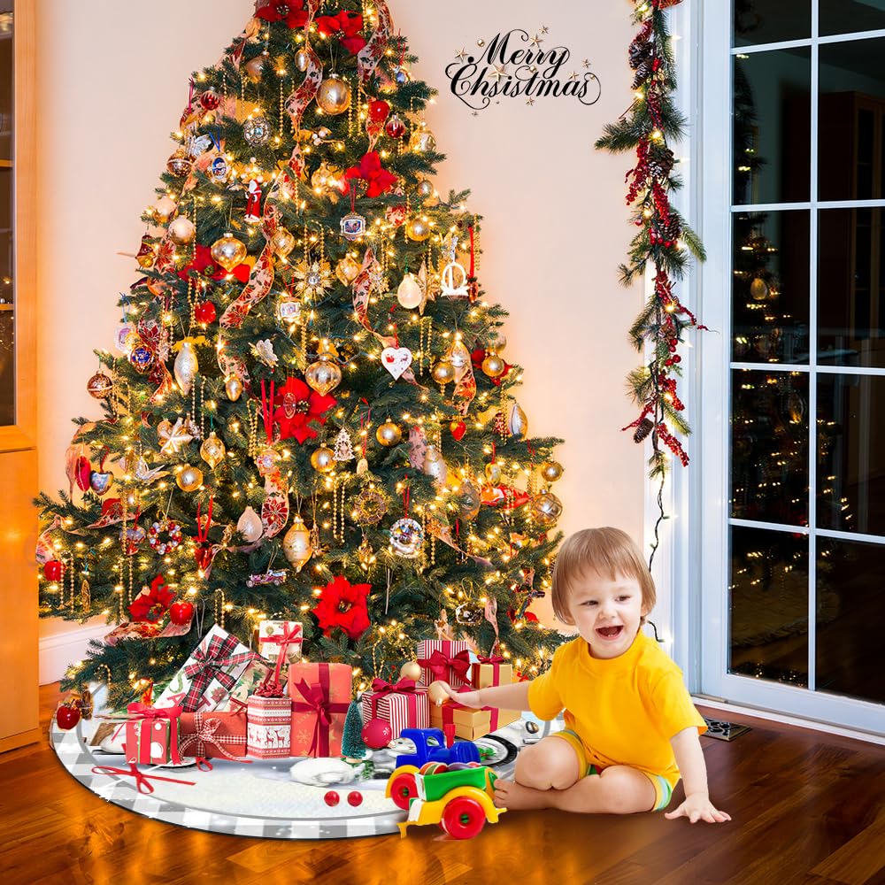 Weihnachtsbaumdecke 120cm Rund - Jute Baumdecke Für Tannenbaum
