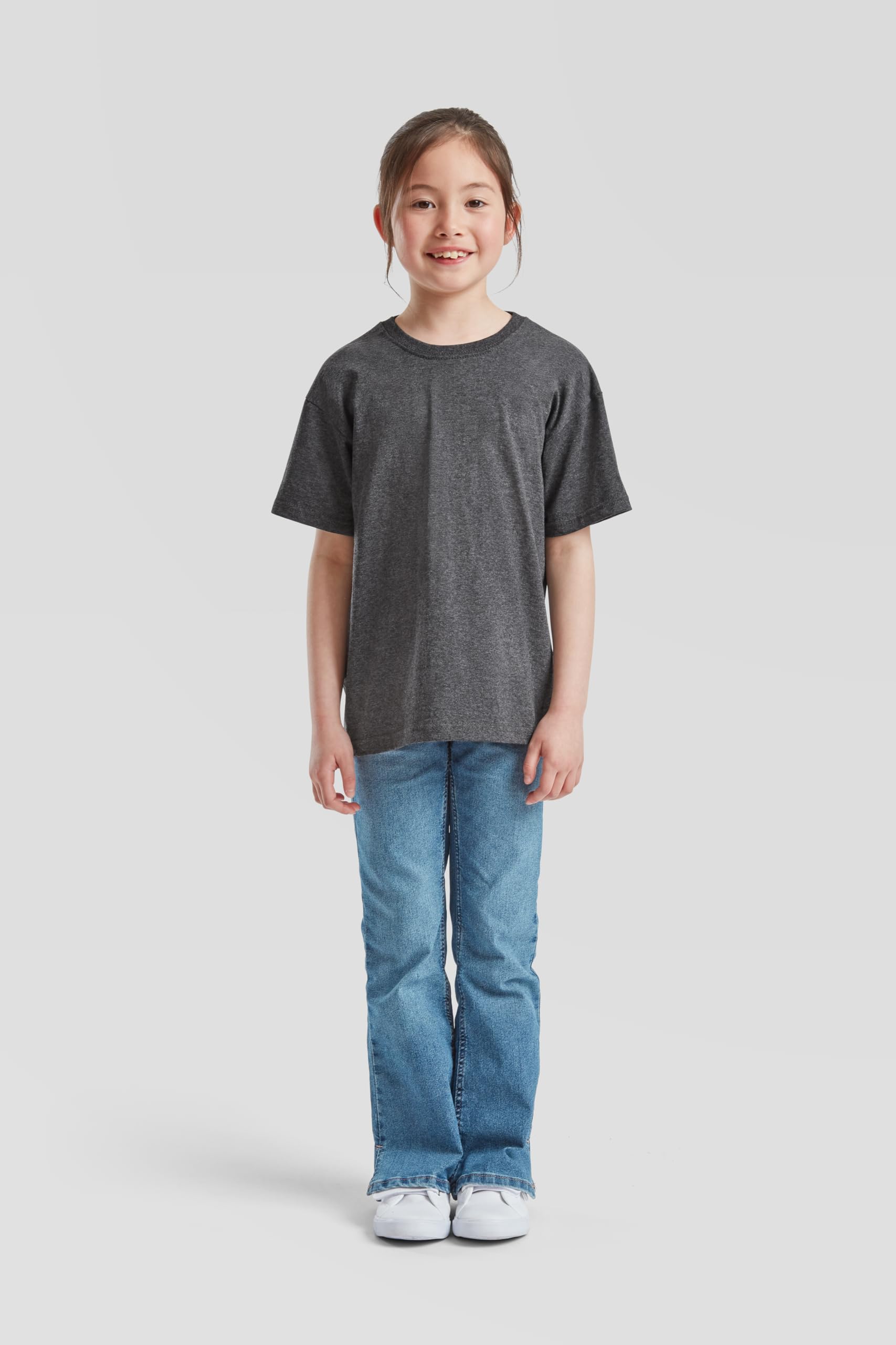 Fruit of the Loom Pack de 10 unidades Kids Valueweight T | Camiseta infantil de algodón 100%, resistente, cuello redondo, para escuela y ocio, incluye bolsa de tela MyShirt