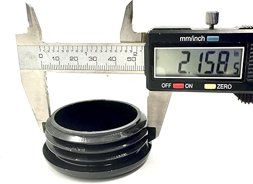 Miniatura 4 de SB (paquete de 25) tapones redondos de 2-38 pulgadas (10-14 Ga 2.11 a 2.21 pulgadas de diámetro interior)  Tapas de extremo de plástico negro de