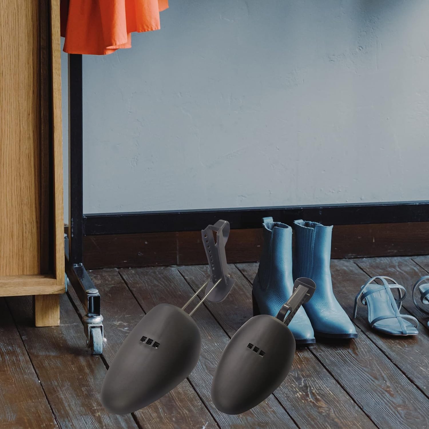 Shoe Trees for Sneakers 18 Pairs Black Shaper Plastic Men Shoe Stretcher Shape Boot Holder
