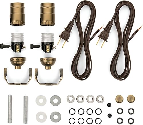 Miniatura 15 de Kit de lámpara – Kit de cableado eléctrico para hacer o reacondicionar lámparas – Kits de recableado de lámpara con instrucciones – Kit de lámpara