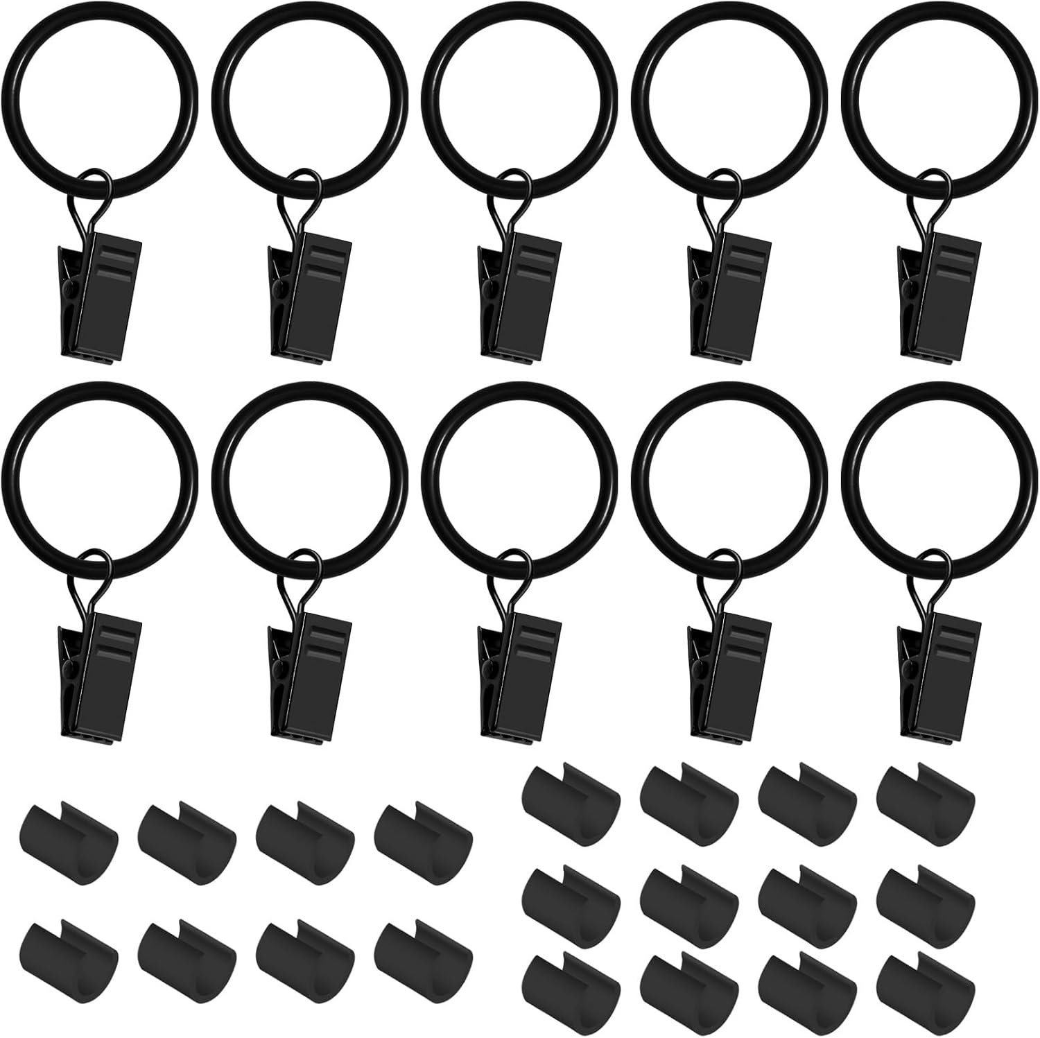30Pcs Garden Flag Clips, All-Season Heavy-Duty Windproof Stainless Steel Clip with Loop & C Clamp Hardware Accessories Prevent Slipping Holder Stand for Outdoor Flags, Small Banners, Curtains