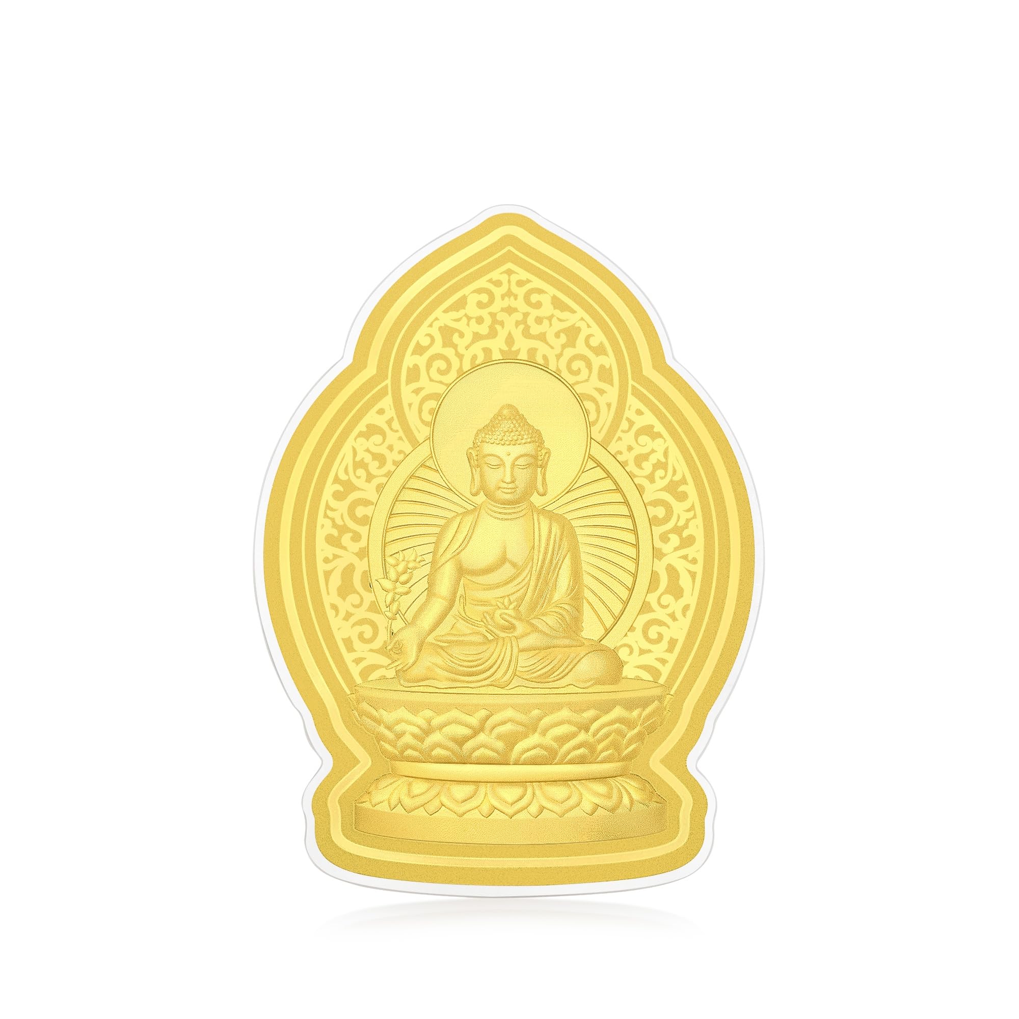 999.9 24K Pure Gold Chinese Gifting Collection Medicine Buddha Bhaisajyaguru Ingot for Women & Men 94172D