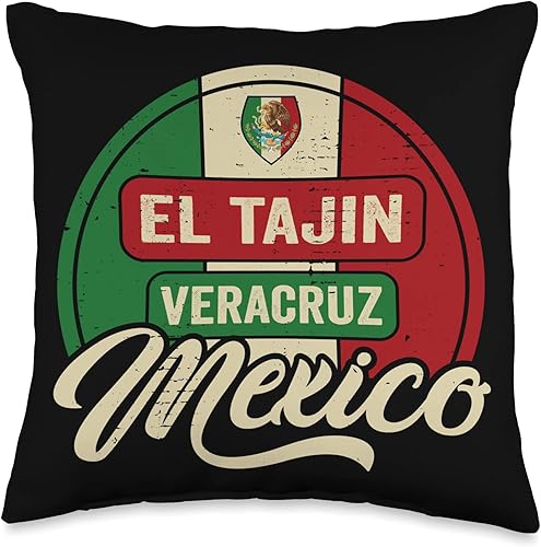 Miniatura 1 de Back To Mexico Holiday Heart Land Souvenir El Tajin Mexico Throw Pillow 16x16 Multicolor