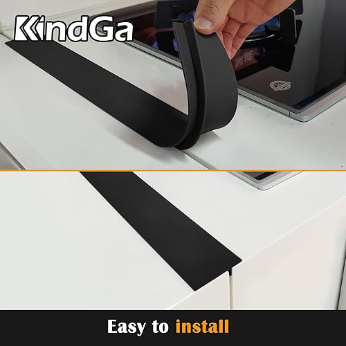 Miniatura 5 de KindGa - Cubierta de silicona fácil de limpiar, sella derrames entre la mesada y electrodomésticos como estufa, horno, lavadora, secadora, 21