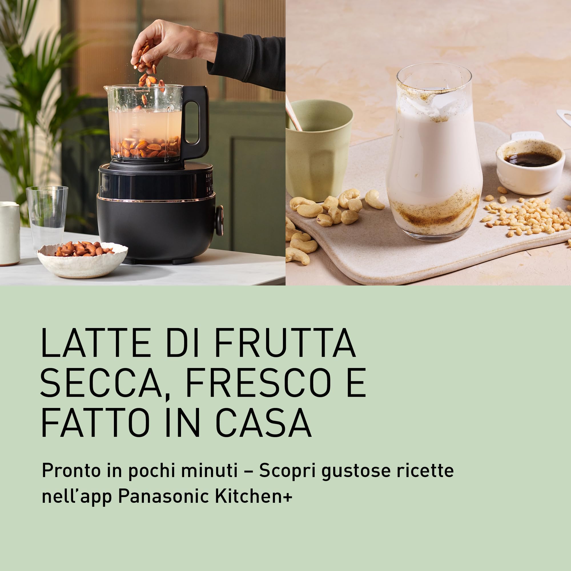 Panasonic MX-HG4401KXE Frullatore e prepara/cuoci zuppe, 1,2L, 800W, Caldo e Freddo, 9 Modalità Automatiche, 10 Impostazioni di Velocità, Timer, Mantieni Caldo, Pulizia Automatica, Nero e Oro Rosa