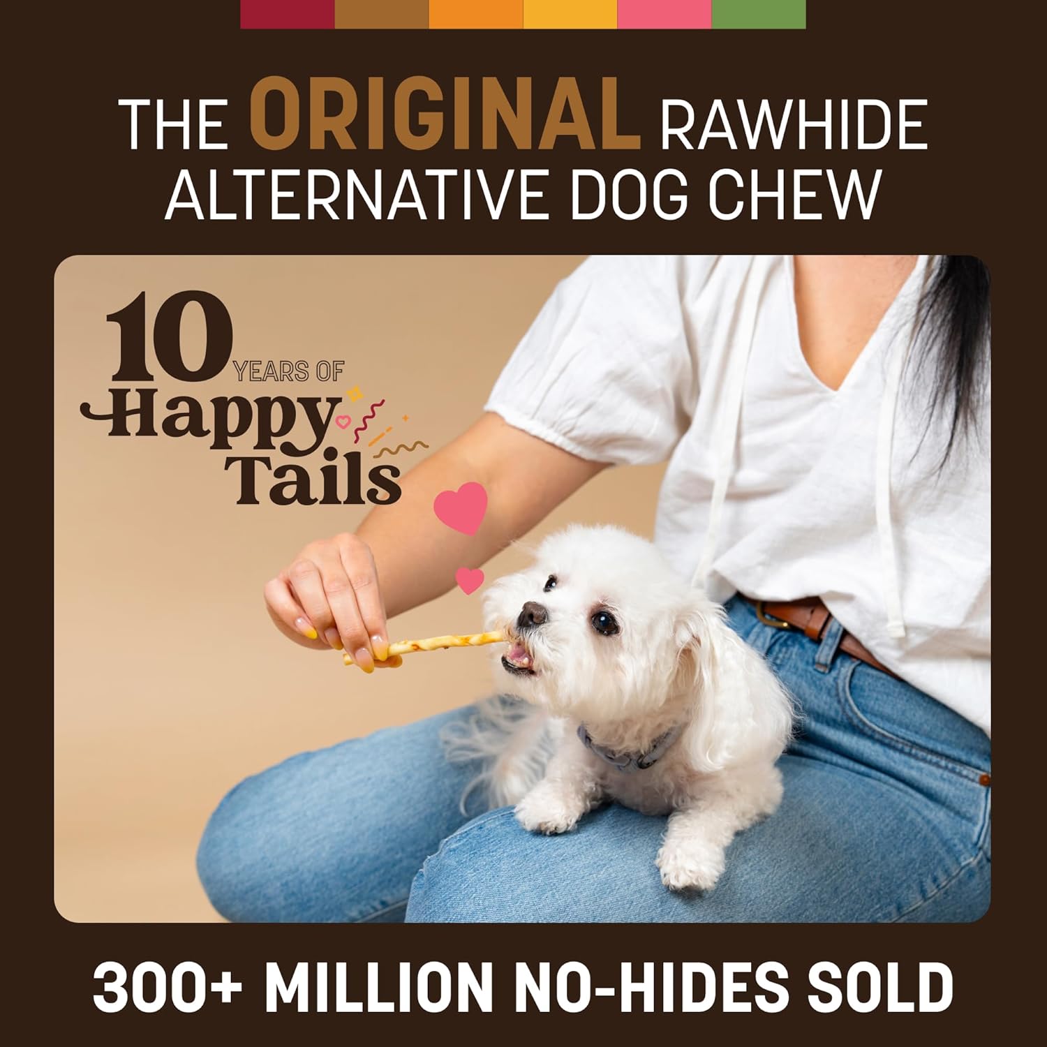 Earth Animal No Hide Stix - Long Lasting Rawhide Free Small Dog Chews Sticks, Venison - 80 Count Extra Value Pack