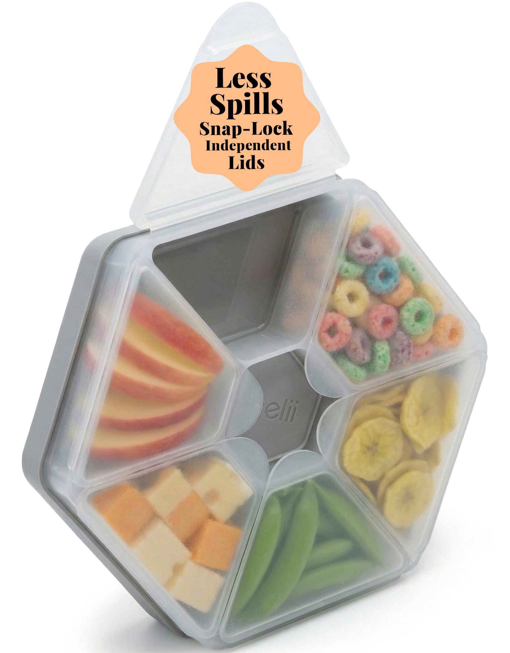Amazon.com : melii Hexagonal Snackle Box | 6 Compartment Snack