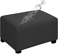 Vista 37 de Easy-Going 100% Funda elástica impermeable doble para otomano, funda protectora para muebles, rectangular, plegable, taburete para almacenamiento