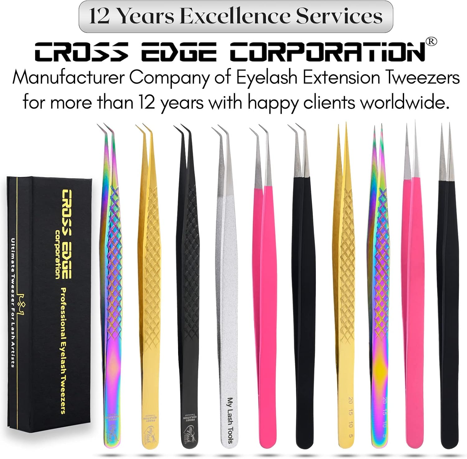 Curved Isolation Lash Tweezers 14cm, CEC-ISO32