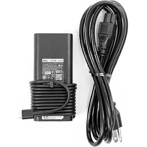 Original 65W USB C Charger Fit for Dell XPS 12 13 7390 9380 9370 9365 9360 9350 9340 9320 9315 9390 9440 9310 9305 9300 9250 2-in-1 Laptop Power Adapter Cord LA65NM190 HA65NM190 DA65NM190 HKA65NM200