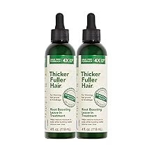 Thicker Fuller Hair Root Boosting Leave-In Treatment - Leave In Hair Treatment - Natural Volume Builder - Scalp and Hair Moisturizer - 2 pc