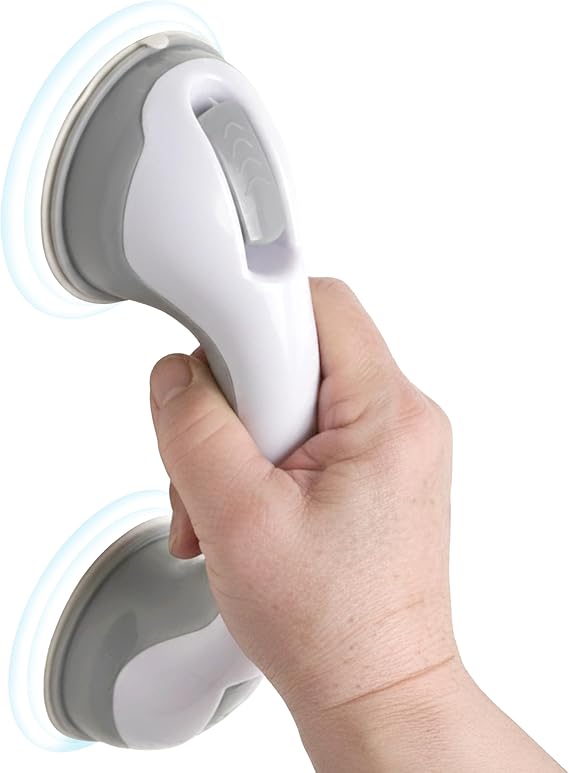 Maniglia Doccia Anziani con Ventose di Sicurezza – Maniglione Bagno Senza Fori, Supporto Antiscivolo per Vasca e Doccia, Barra di Appoggio Rimovibile per Disabili e Mobilità Ridotta